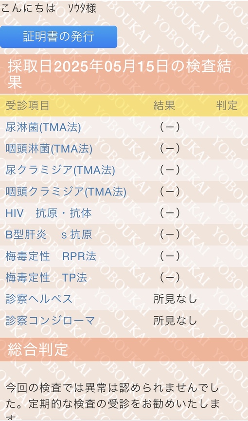 SOUTA(ソウタ) 5月検査結果