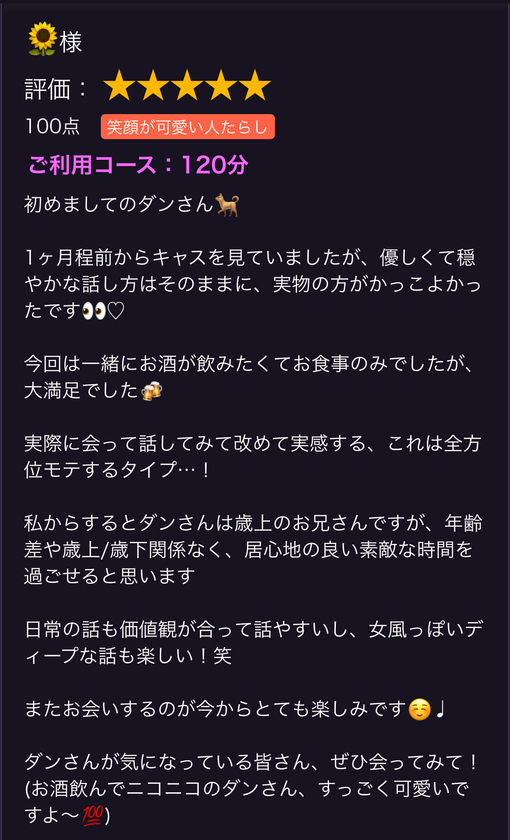 DAN(ダン) 口コミ　25.07.02