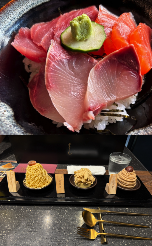 TAKUMI（タクミ） 初デート：『海鮮丼』大盛りを２杯と『高級モンブラン』😋美味しかった...