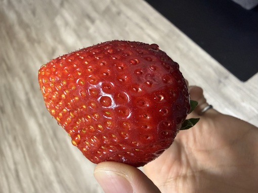 CHIHARU（チハル） 内勤さんにおっきい いちごもらった🍓✨