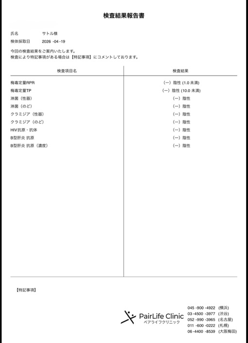 SATORU（サトル） 検査✨