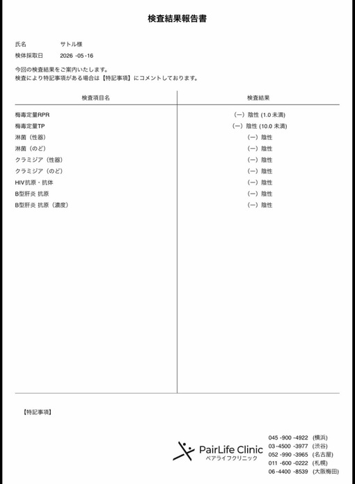 SATORU（サトル） 検査📄