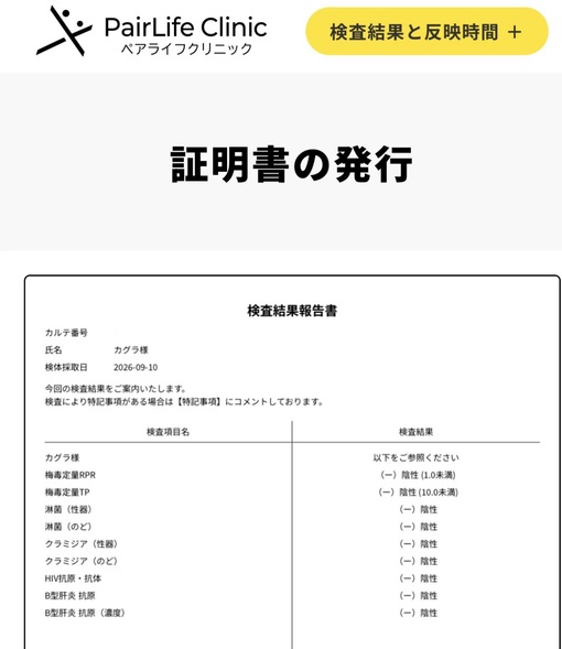 KAGURA(カグラ) 性病検査問題無し
